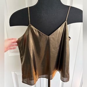 NWOT Banana Republic Shiny Brass Tank Size XS